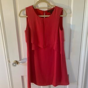 bcbg red flowy mini dress
